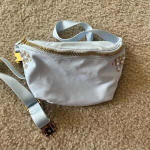 Stoney Clover Lane Embellished Baby Blue Nylon Fanny Pack